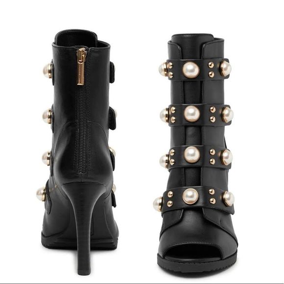 Karl Lagerfeld Shoes - NWOB Karl Lagerfeld Brayden Leather Pearl Boots